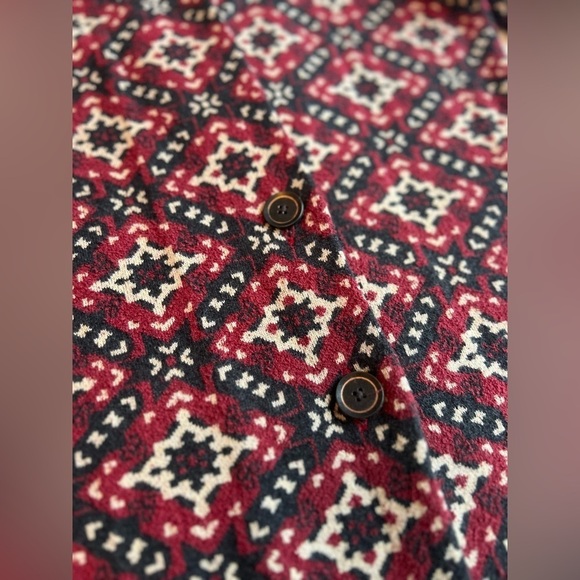 Tigerlily Long Jacquard Knit Duster Cardigan Boho Geometric Pattern Size 2 (XS) - Picture 6 of 11